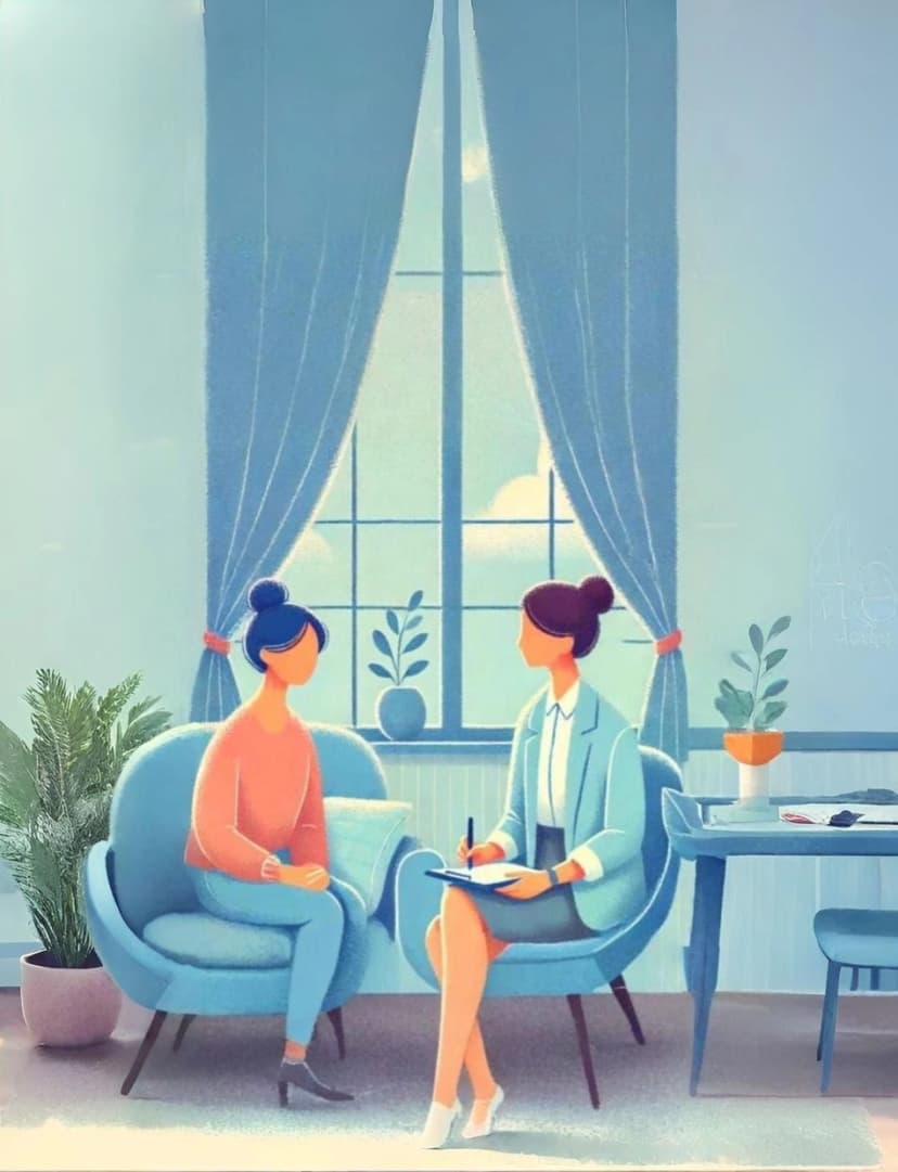 Illustrazione seduta psicologica